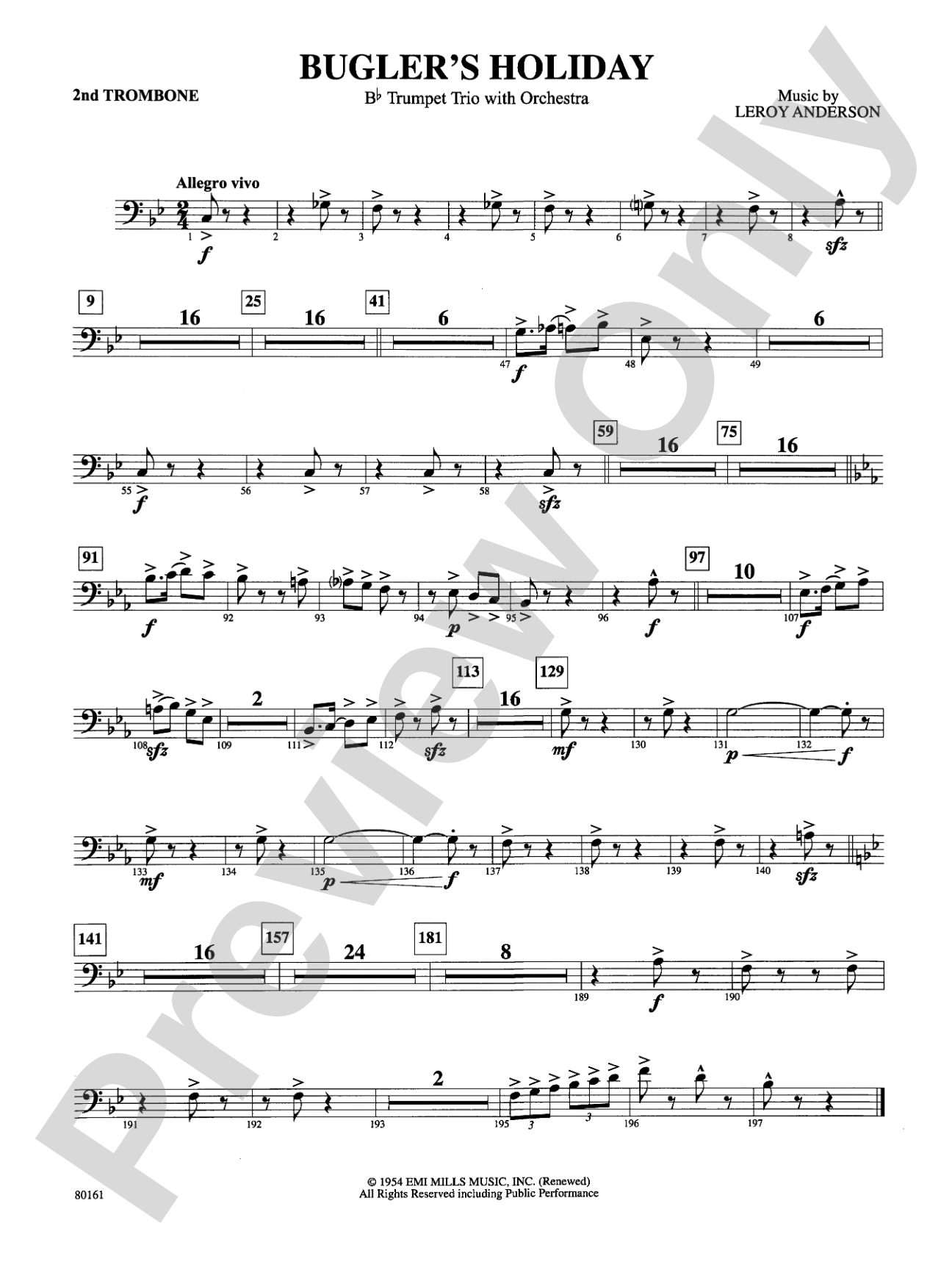 Bugler's Holiday: 2nd Trombone