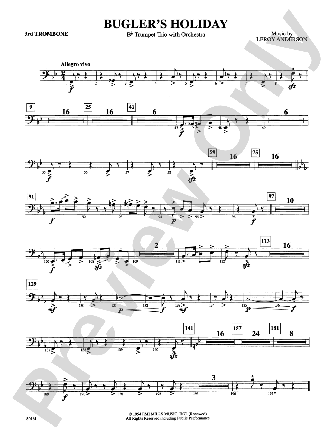 Bugler's Holiday: 3rd Trombone