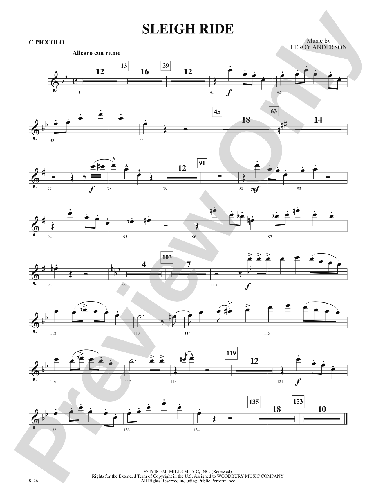 Sleigh Ride: Piccolo