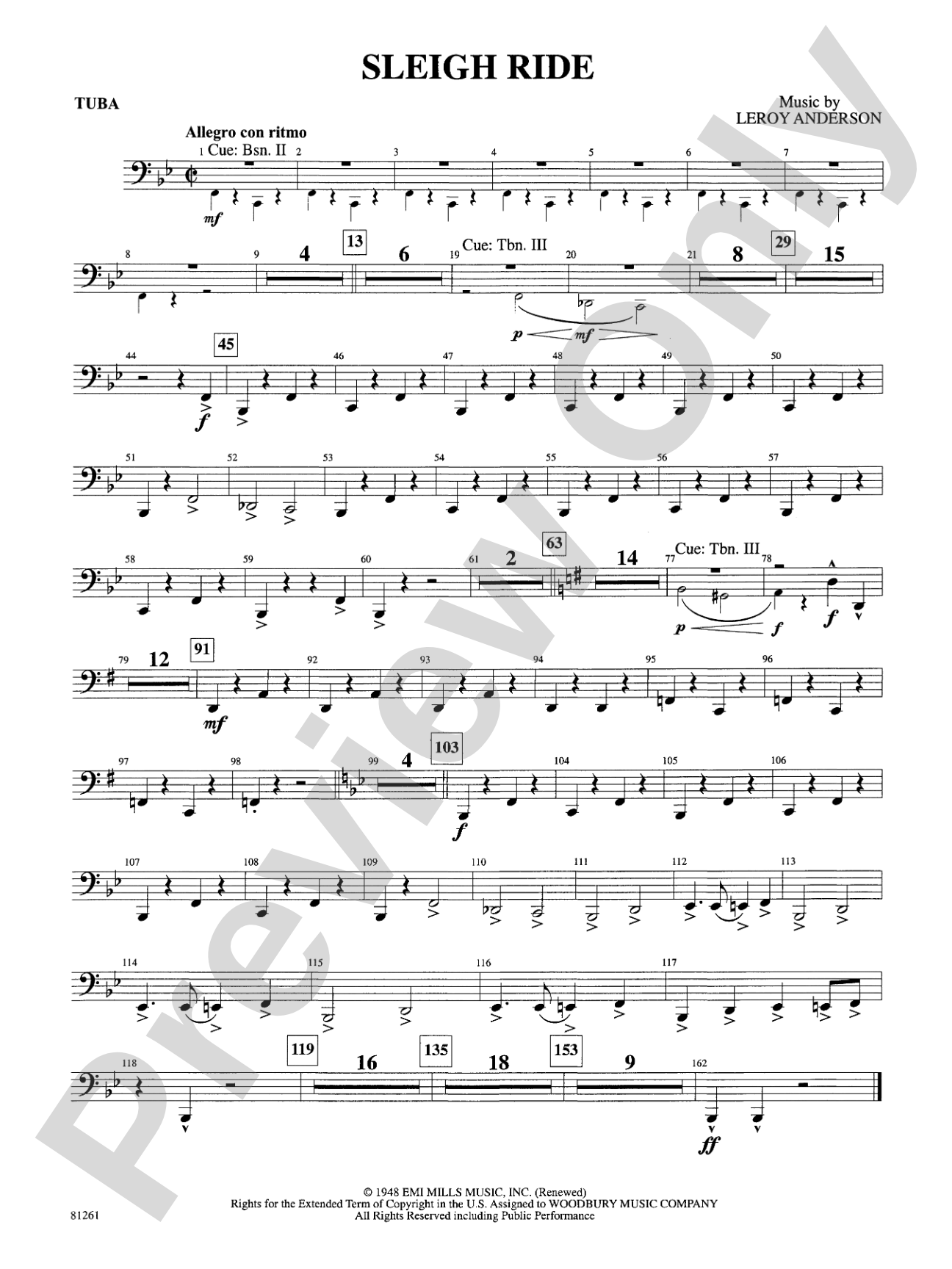 Sleigh Ride: Tuba