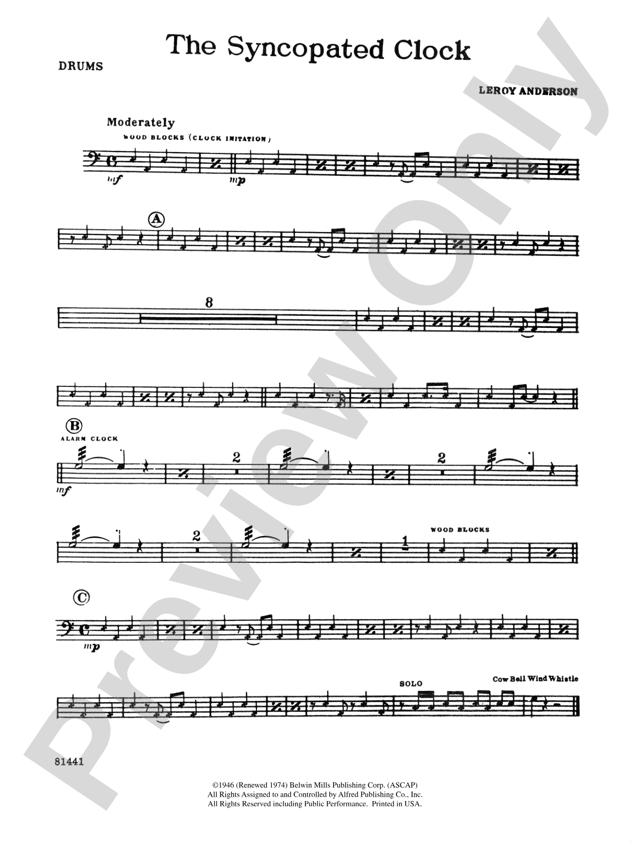 The Syncopated Clock: Drums