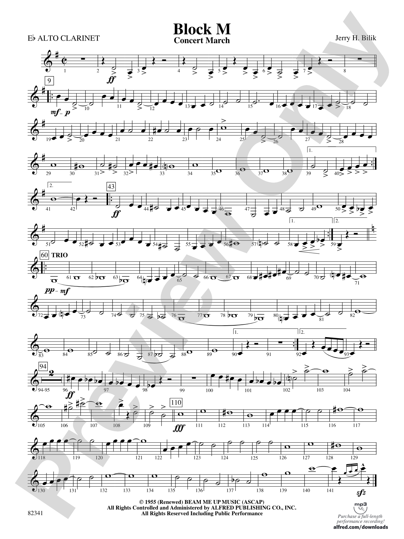 Block M: E-flat Alto Clarinet