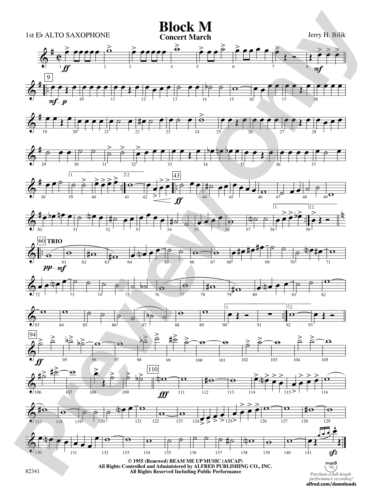 Block M: E-flat Alto Saxophone