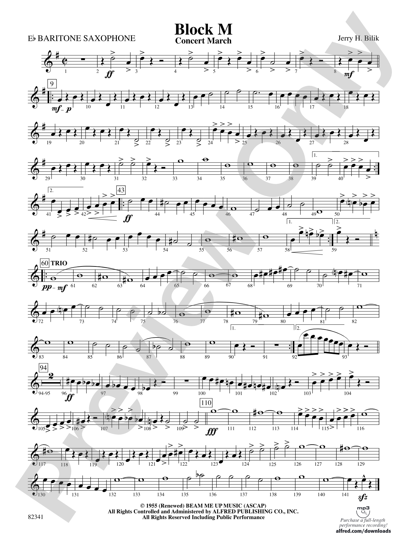 Block M: E-flat Baritone Saxophone