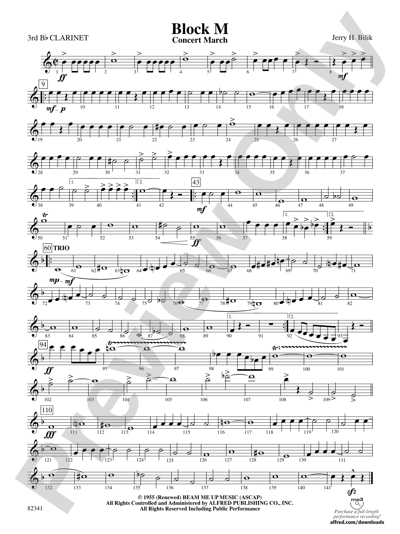 Block M: 3rd B-flat Clarinet