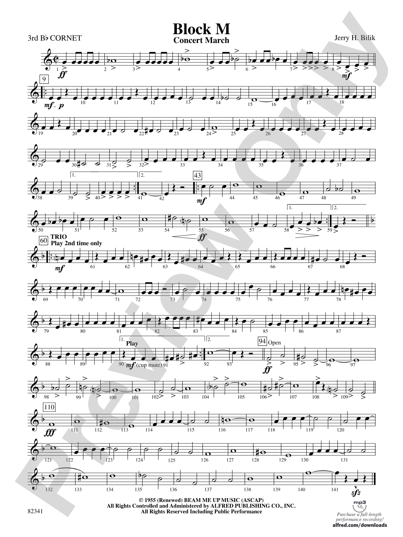 Block M: 3rd B-flat Cornet