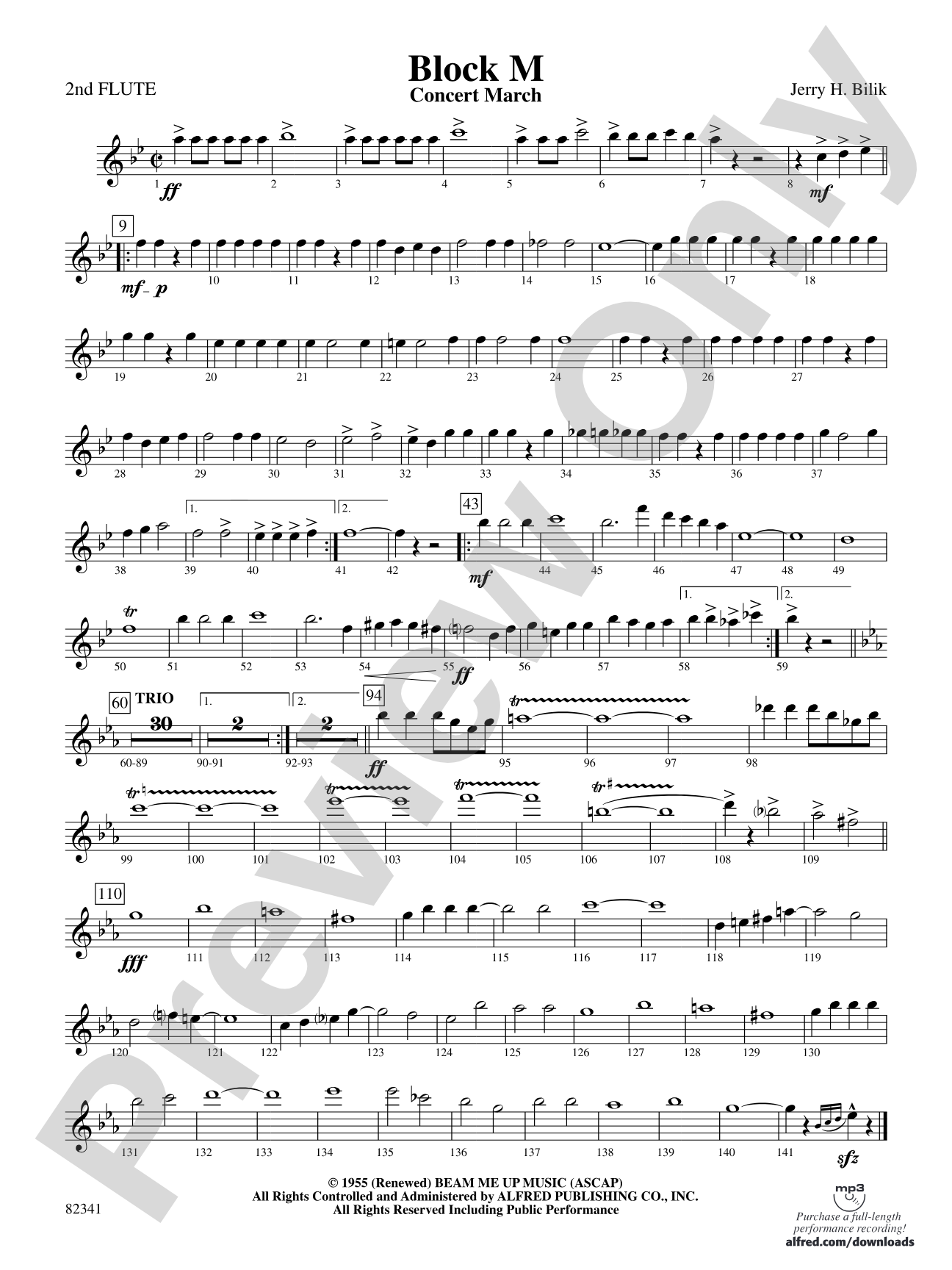 Block M: 2nd Flute