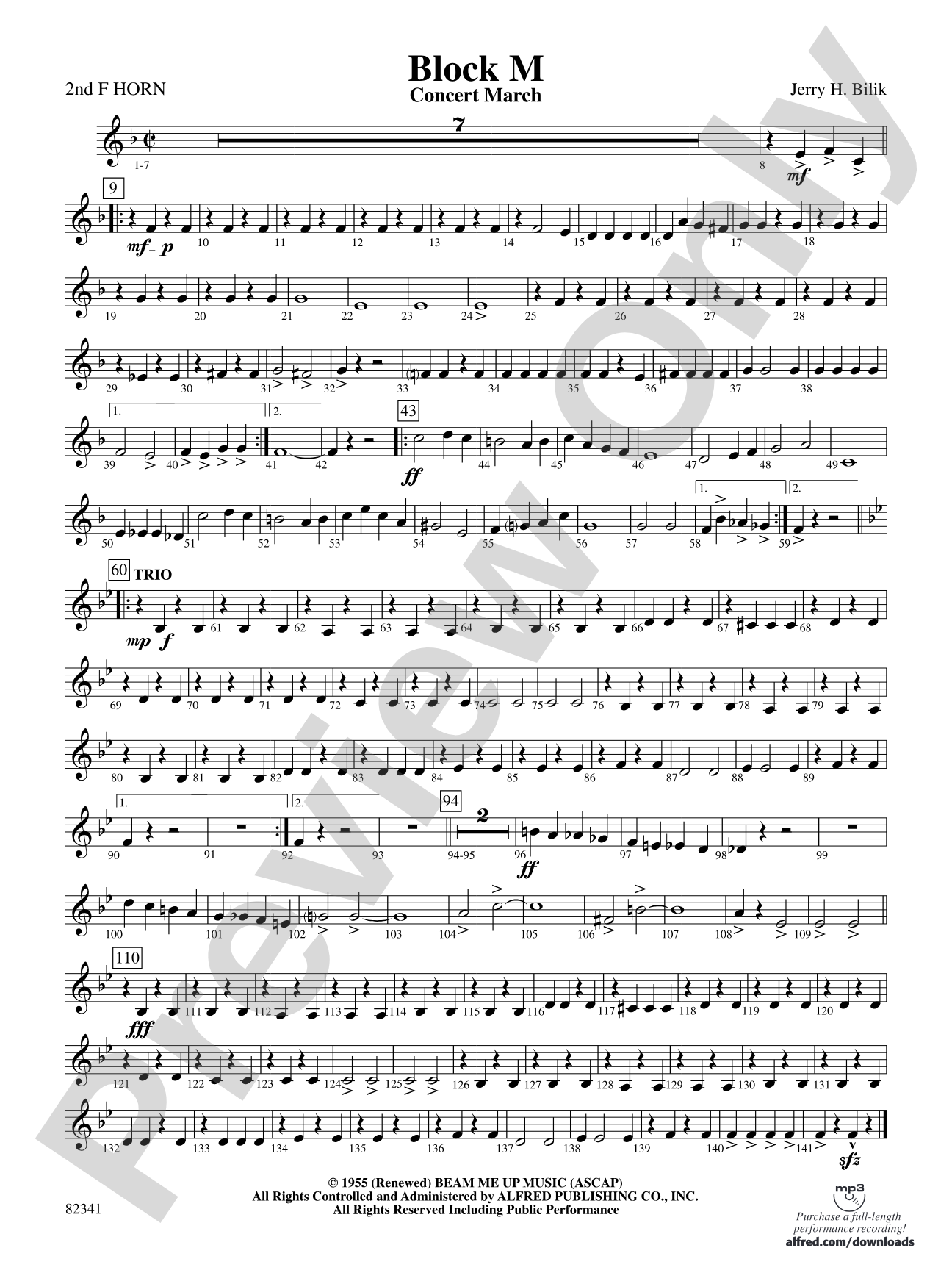 Block M: 2nd F Horn