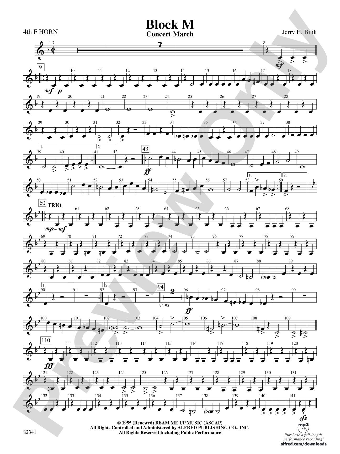 Block M: 4th F Horn