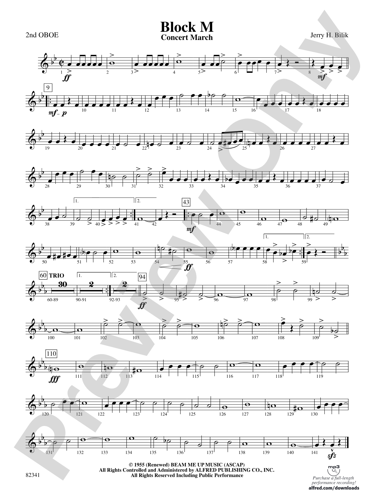 Block M: 2nd Oboe