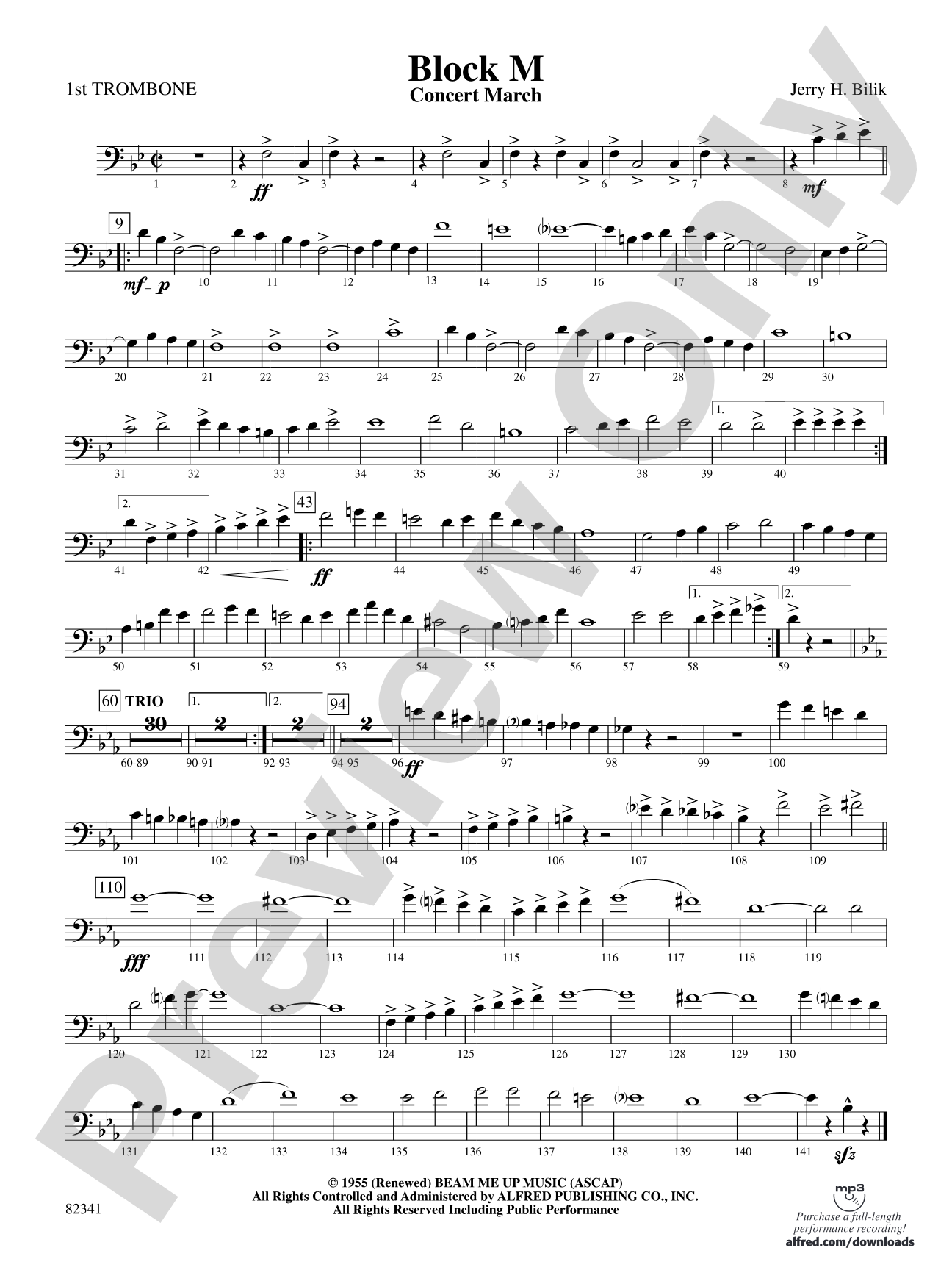 Block M: 1st Trombone