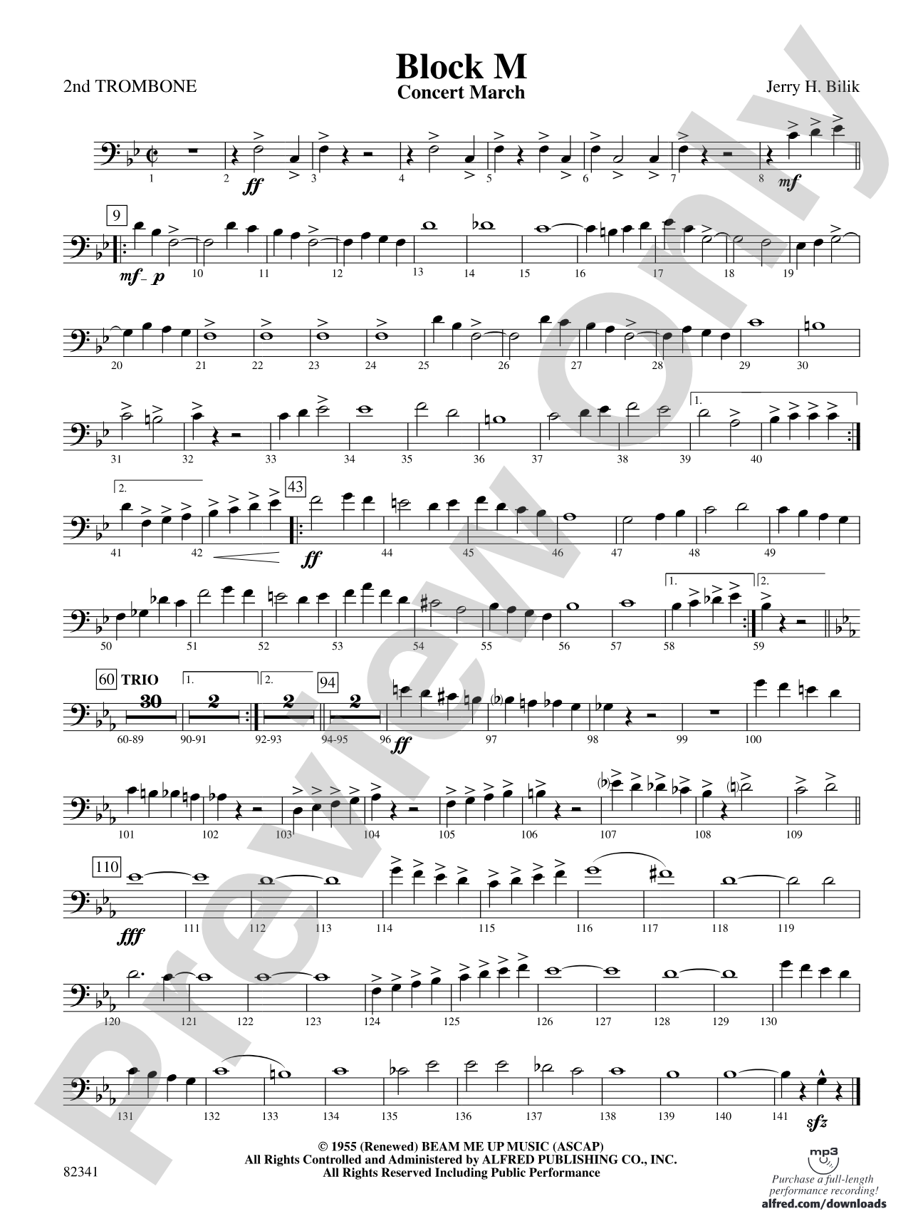 Block M: 2nd Trombone