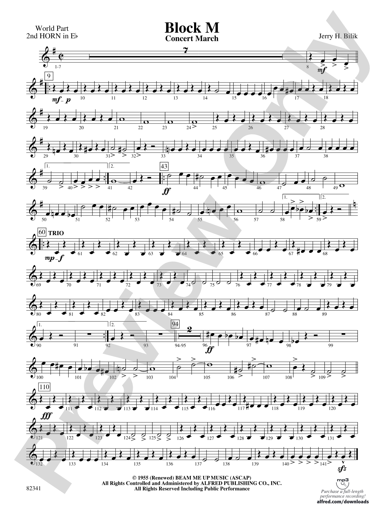 Block M: (wp) 2nd Horn in E-flat