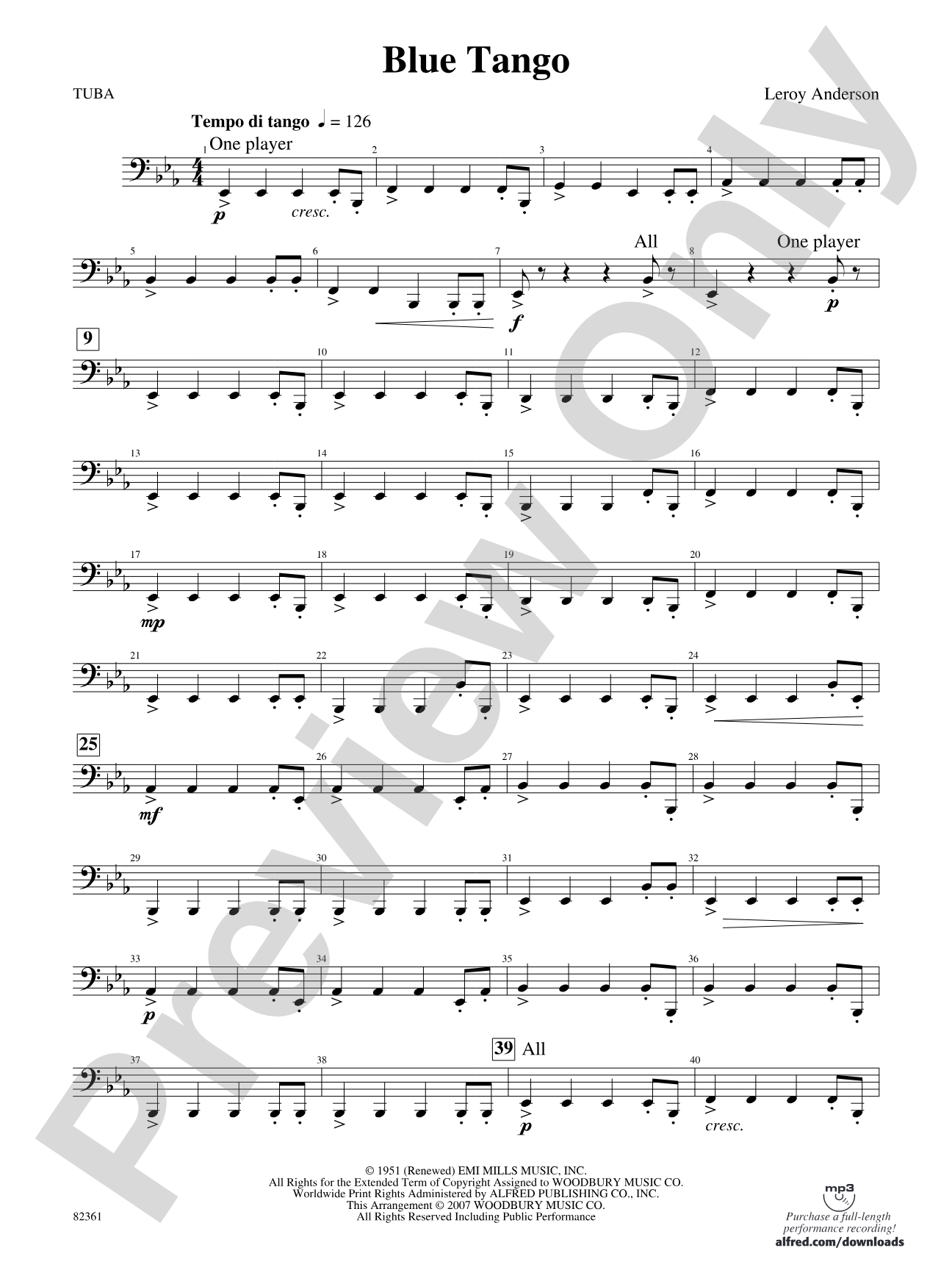 Blue Tango: Tuba
