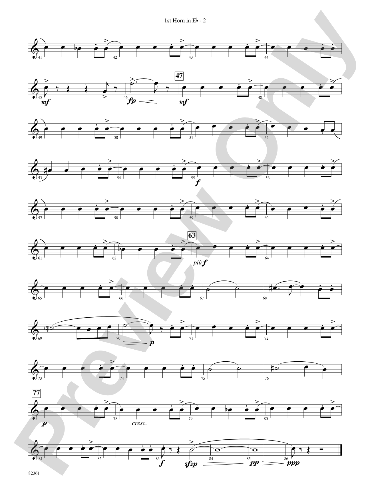 Blue Tango: (wp) 1st Horn in E-flat