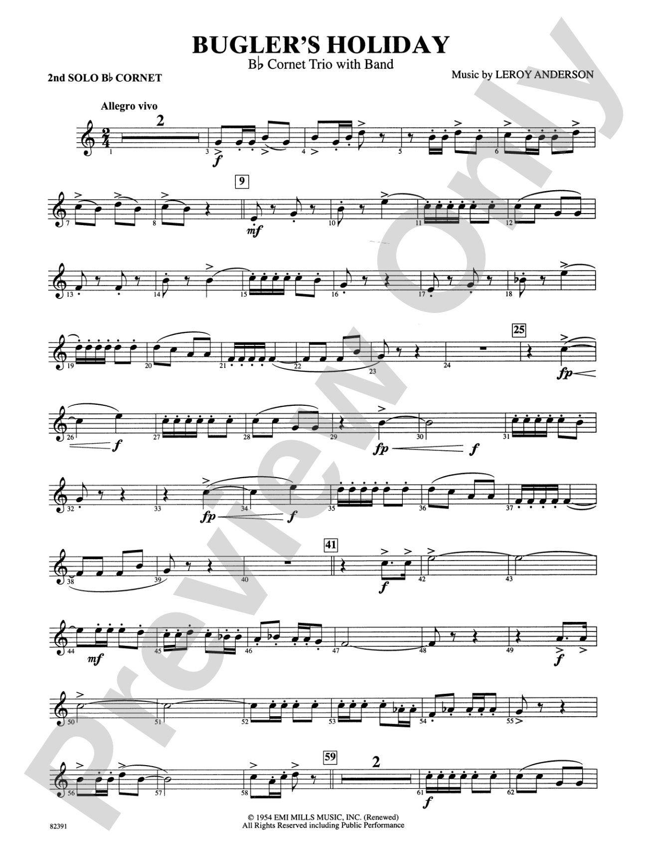 Bugler's Holiday (with Cornet Trio): 2nd B-flat Cornet