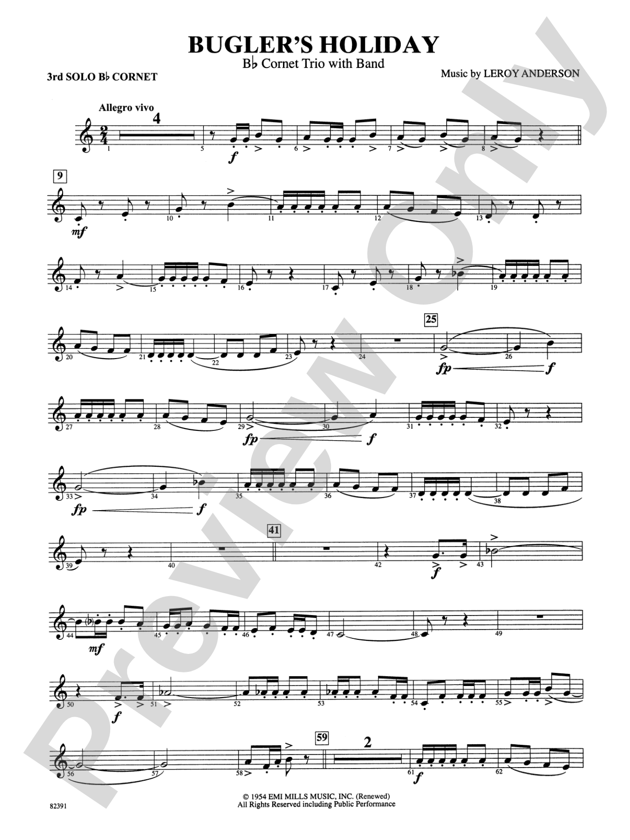 Bugler's Holiday (with Cornet Trio): 3rd B-flat Cornet
