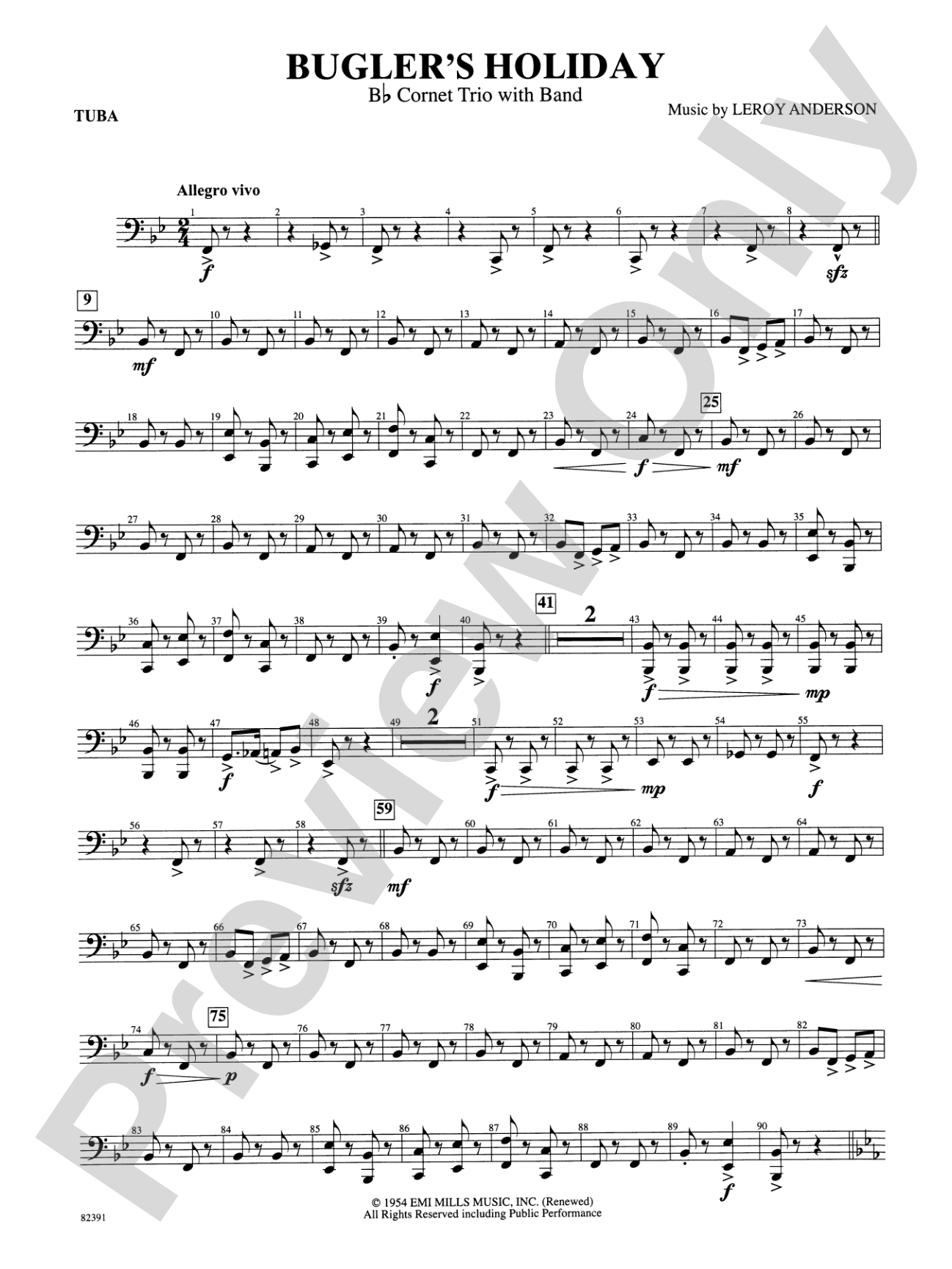 Bugler's Holiday (with Cornet Trio): Tuba