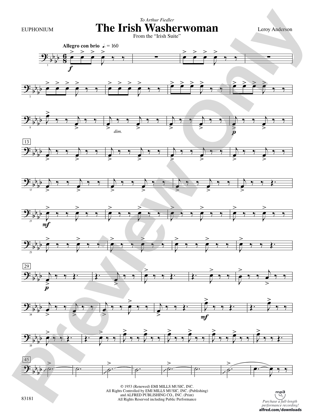 The Irish Washerwoman (from the Irish Suite): Baritone B.C.