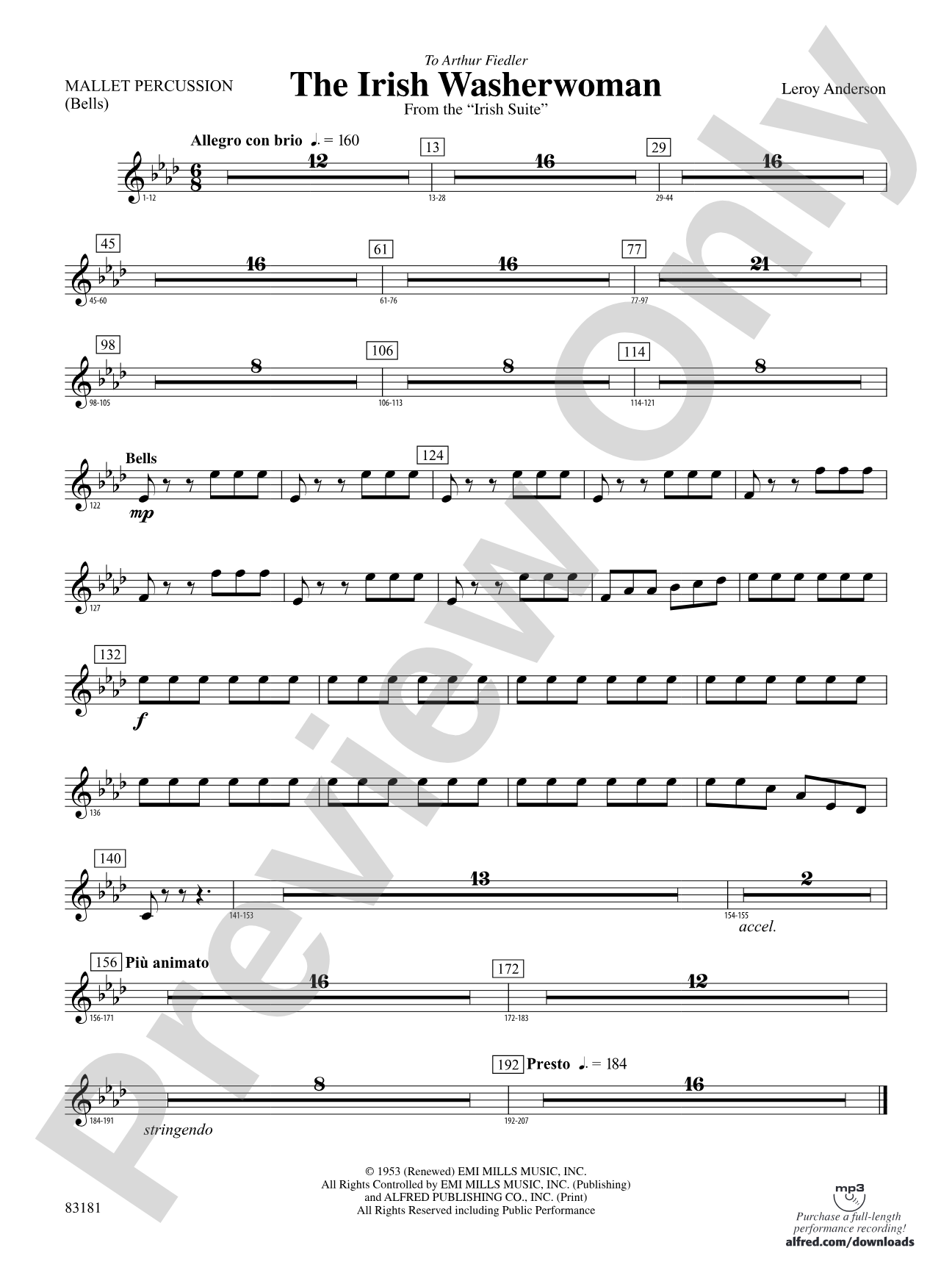 The Irish Washerwoman (from the Irish Suite): Mallets