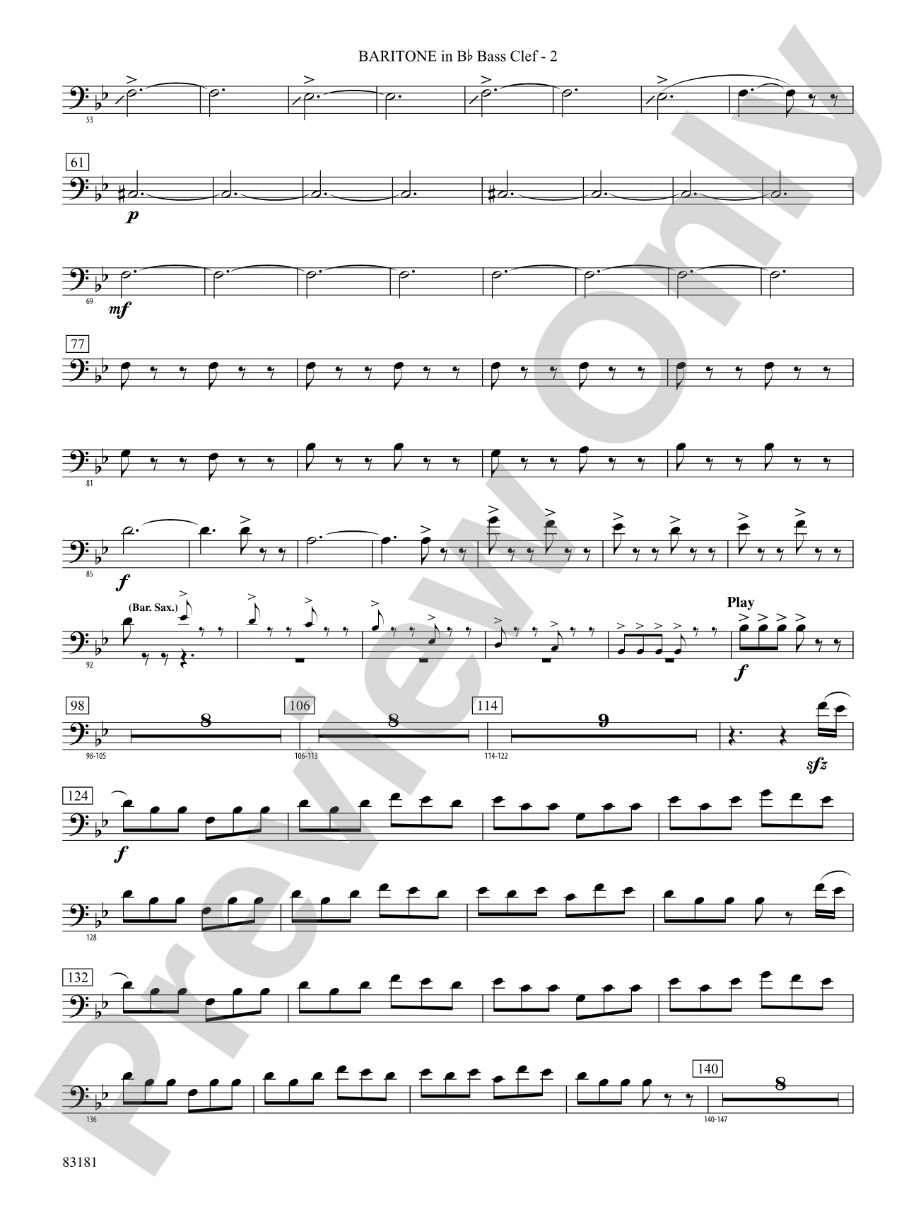 The Irish Washerwoman (from the Irish Suite): (wp) B-flat Baritone B.C.