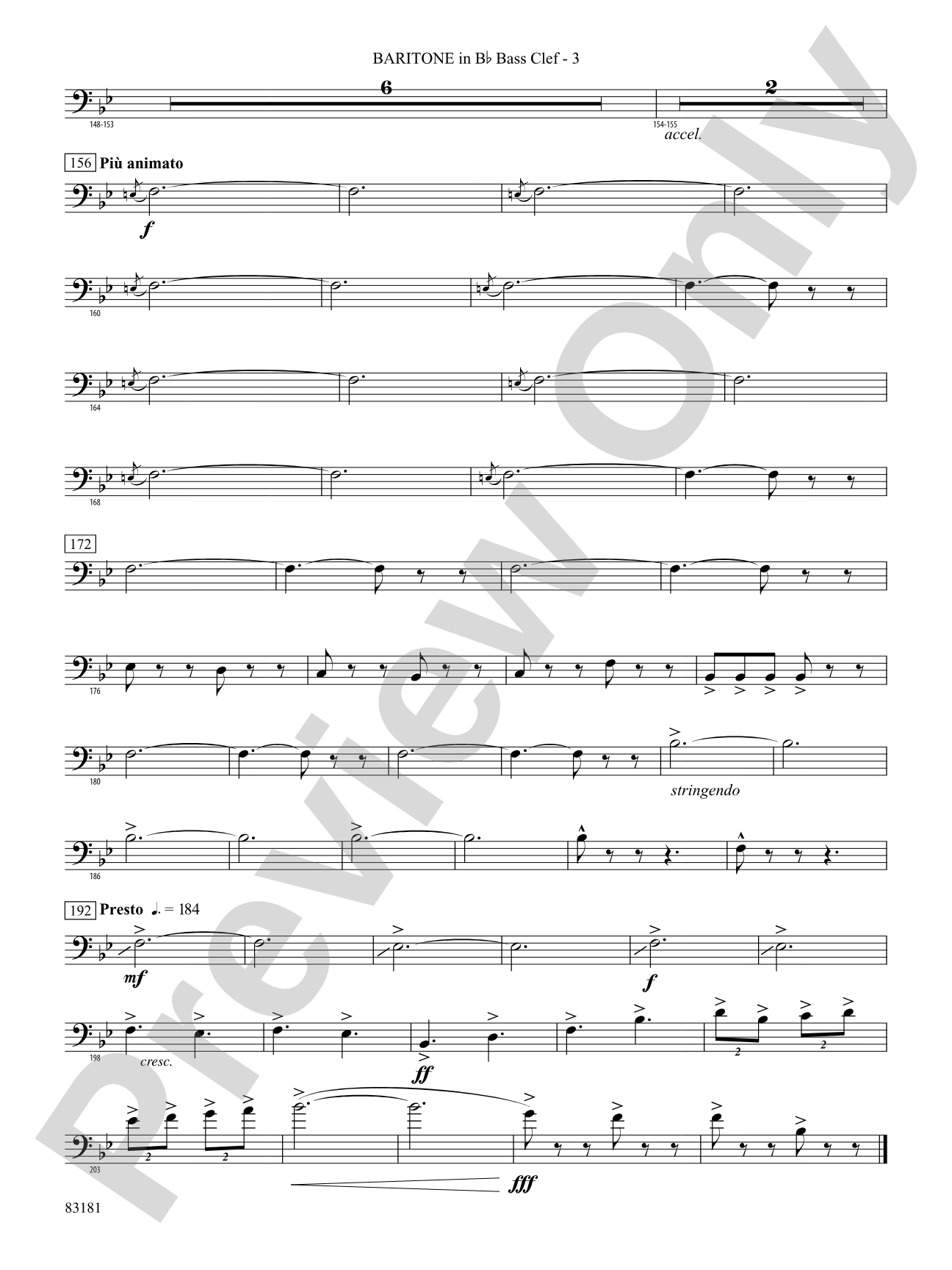 The Irish Washerwoman (from the Irish Suite): (wp) B-flat Baritone B.C.