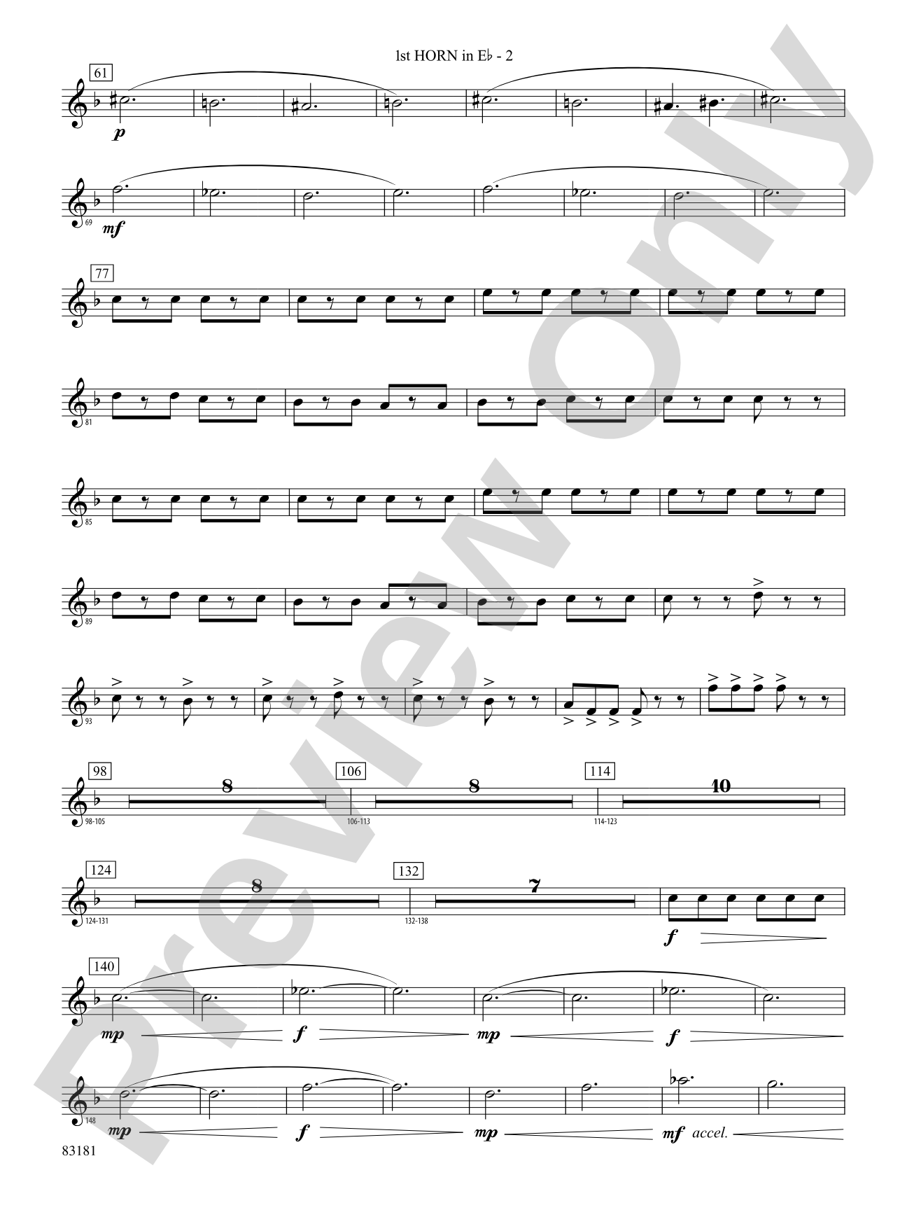 The Irish Washerwoman (from the Irish Suite): (wp) 1st Horn in E-flat