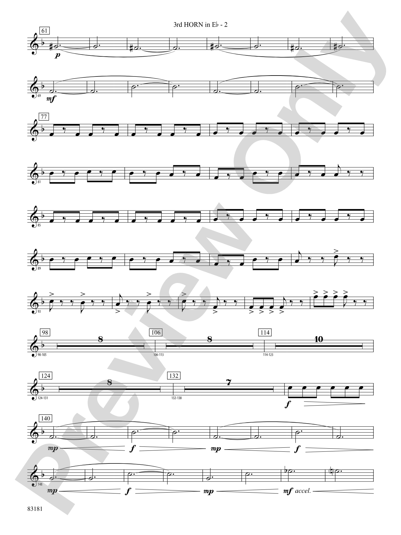 The Irish Washerwoman (from the Irish Suite): (wp) 3rd Horn in E-flat