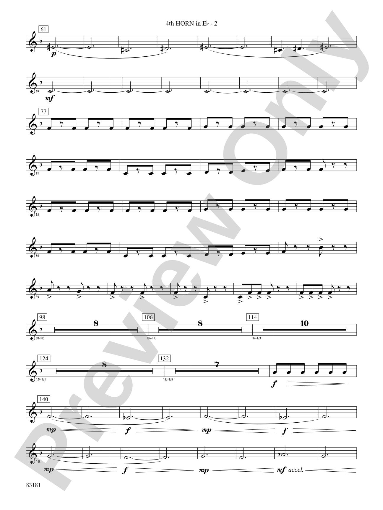 The Irish Washerwoman (from the Irish Suite): (wp) 4th Horn in E-flat