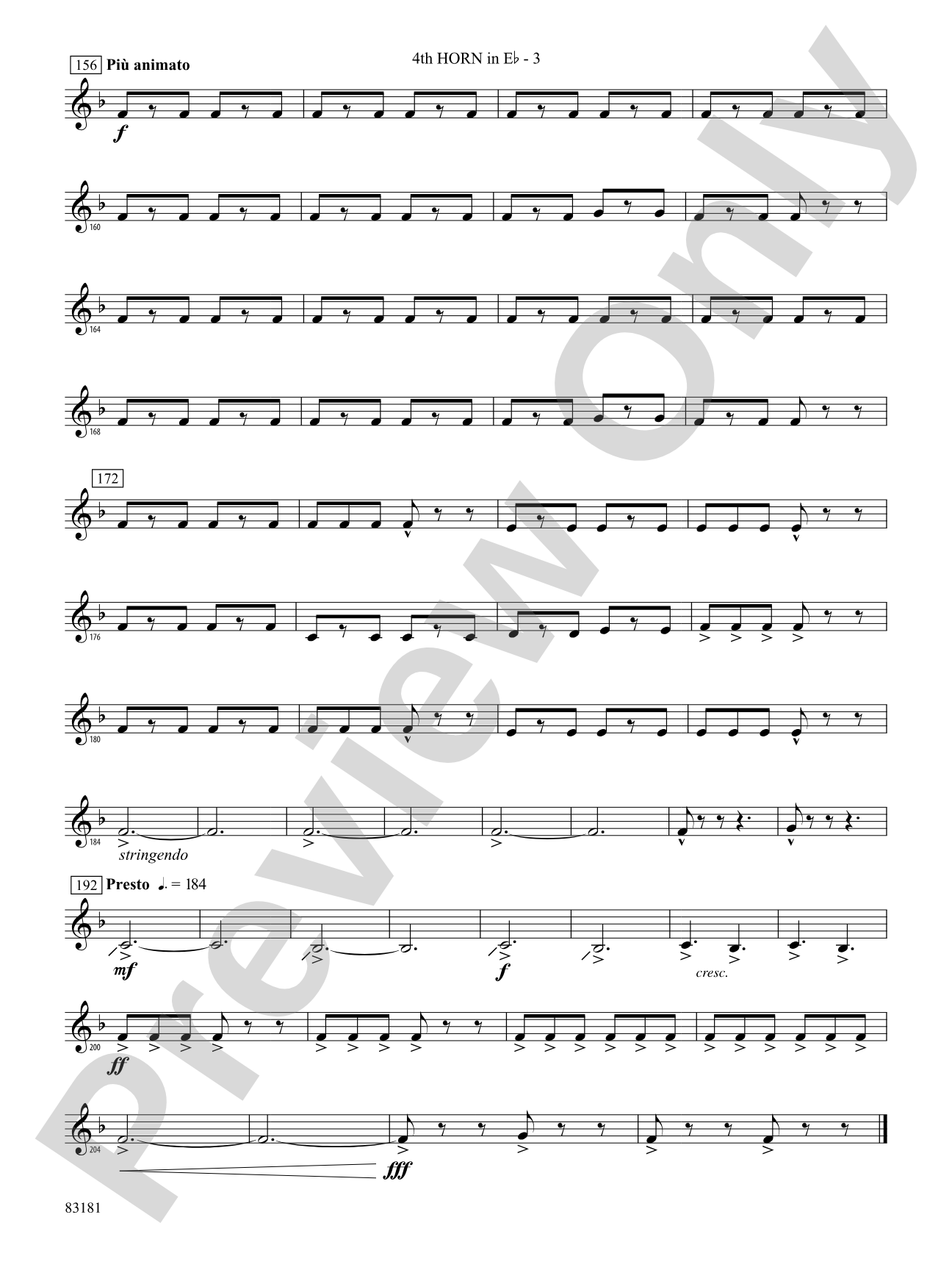 The Irish Washerwoman (from the Irish Suite): (wp) 4th Horn in E-flat