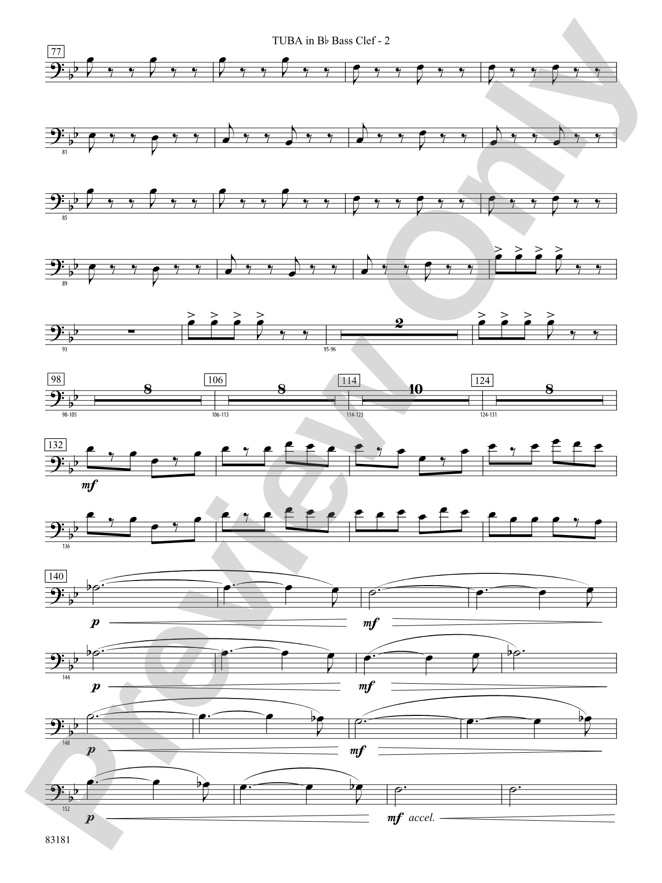 The Irish Washerwoman (from the Irish Suite): (wp) B-flat Tuba B.C.