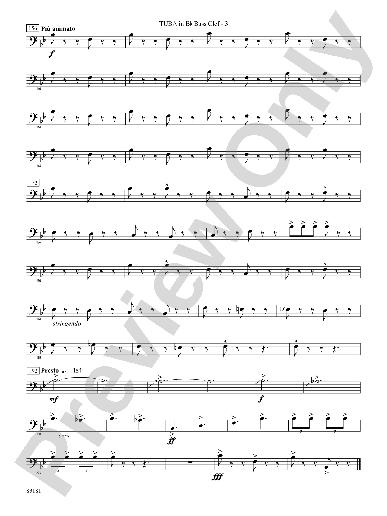 The Irish Washerwoman (from the Irish Suite): (wp) B-flat Tuba B.C.