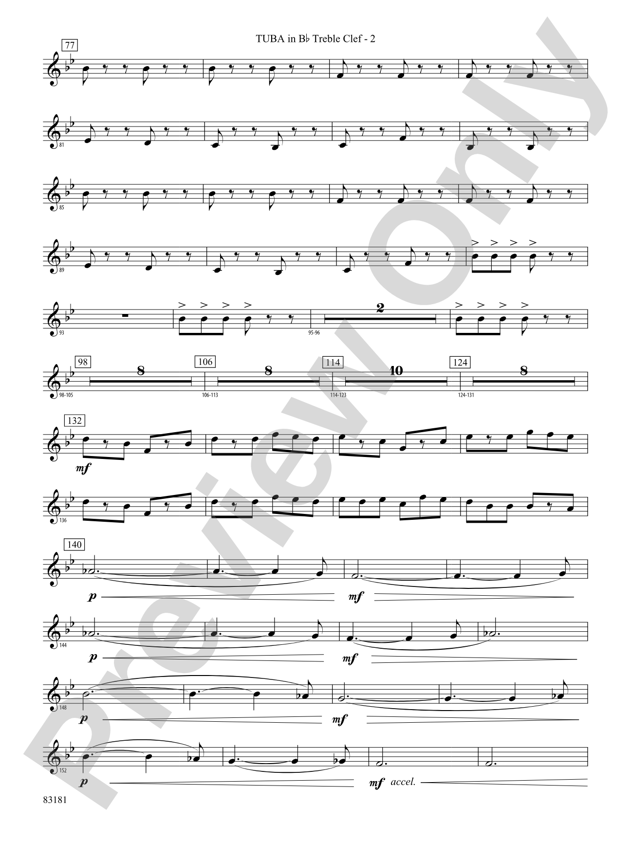 The Irish Washerwoman (from the Irish Suite): (wp) B-flat Tuba T.C.