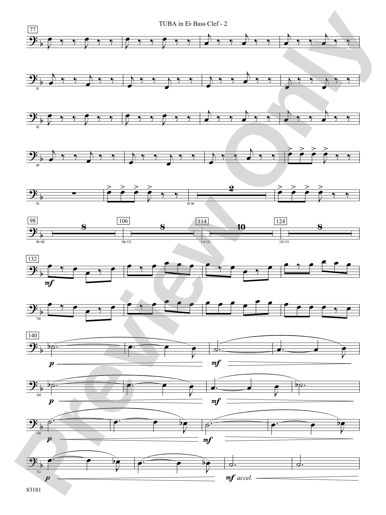 The Irish Washerwoman (from the Irish Suite): (wp) E-flat Tuba B.C.