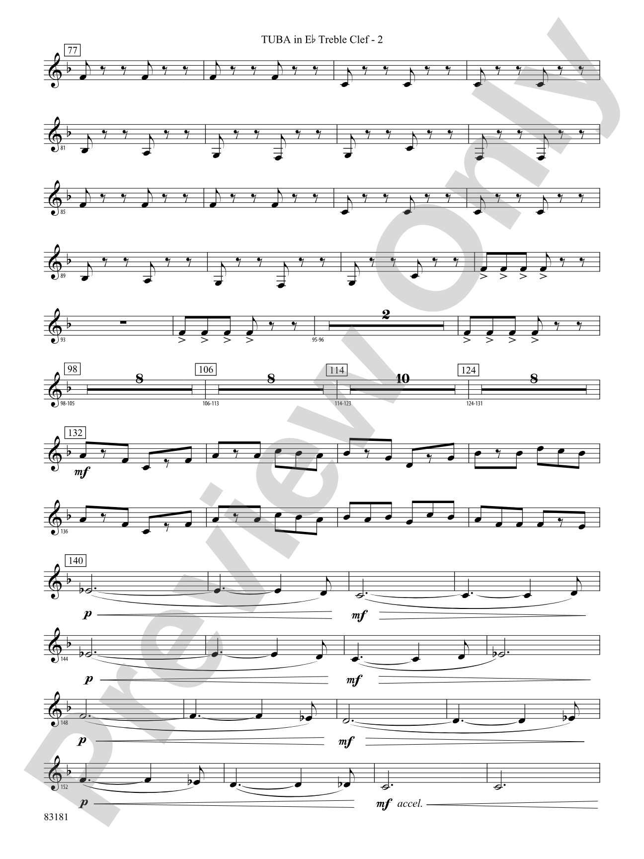 The Irish Washerwoman (from the Irish Suite): (wp) E-flat Tuba T.C.