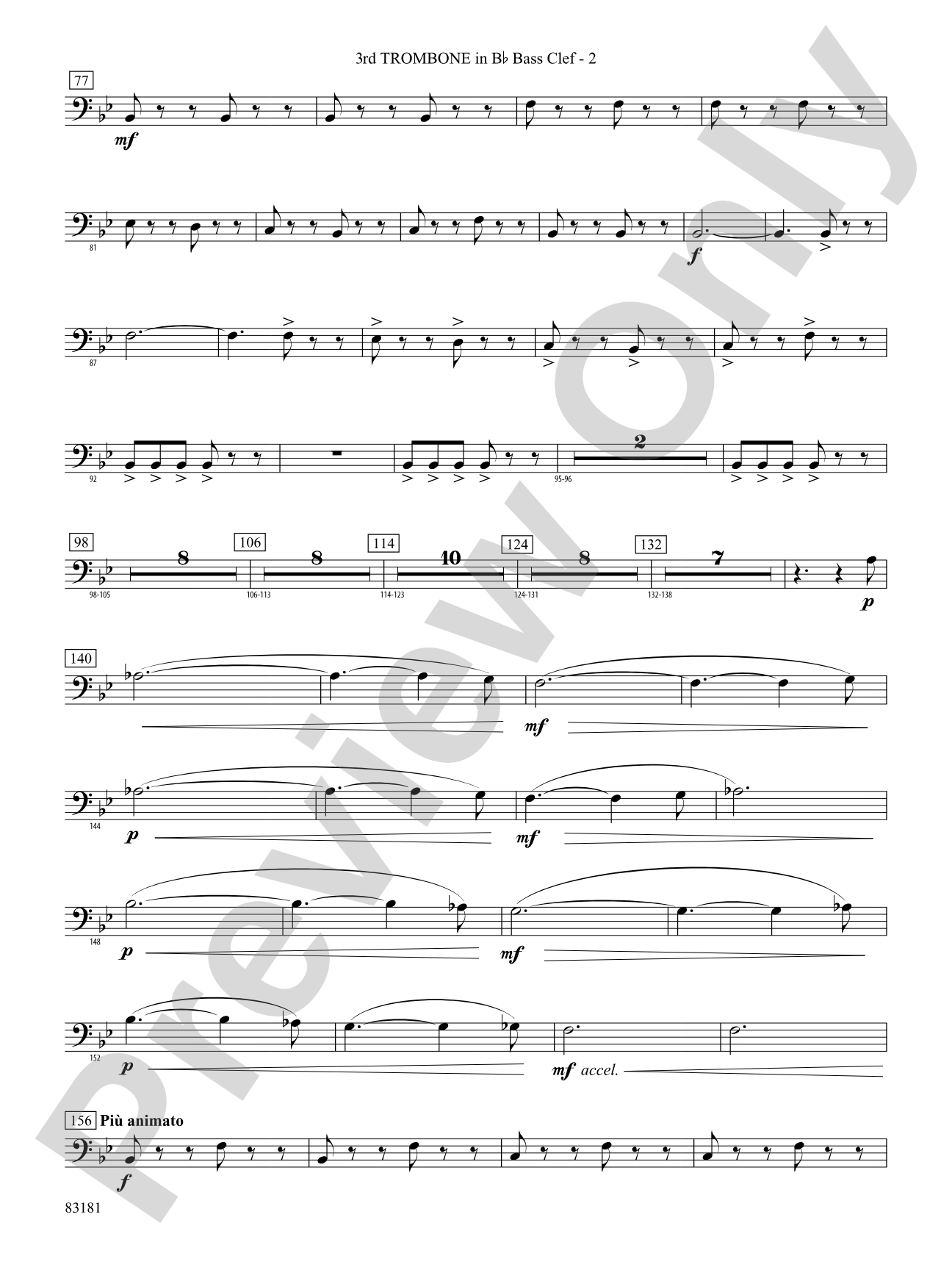 The Irish Washerwoman (from the Irish Suite): (wp) 3rd B-flat Trombone B.C.