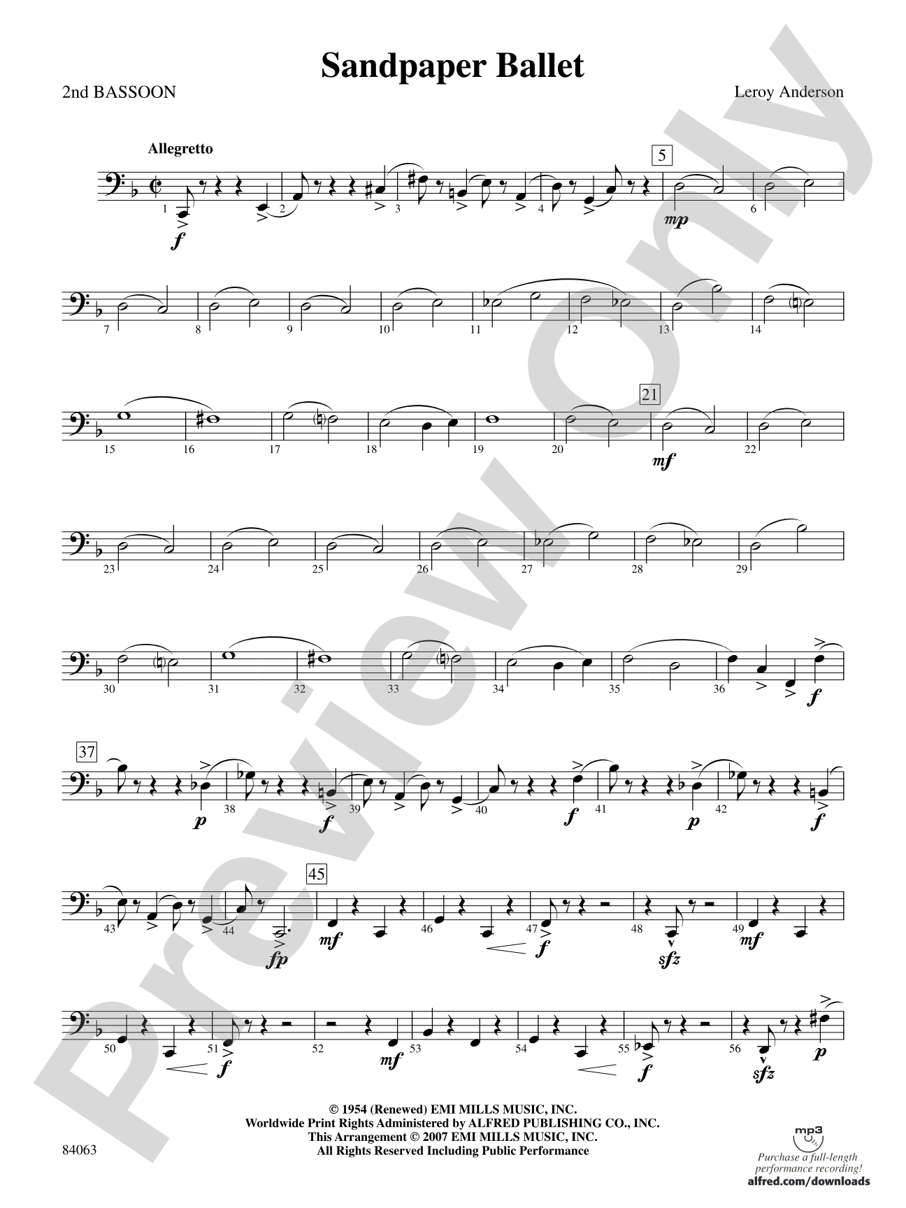 Sandpaper Ballet: 2nd Bassoon