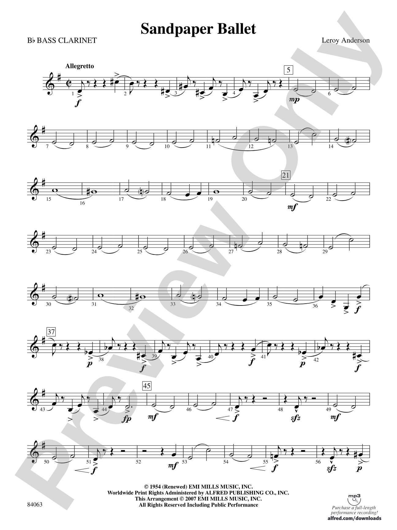 Sandpaper Ballet: B-flat Bass Clarinet