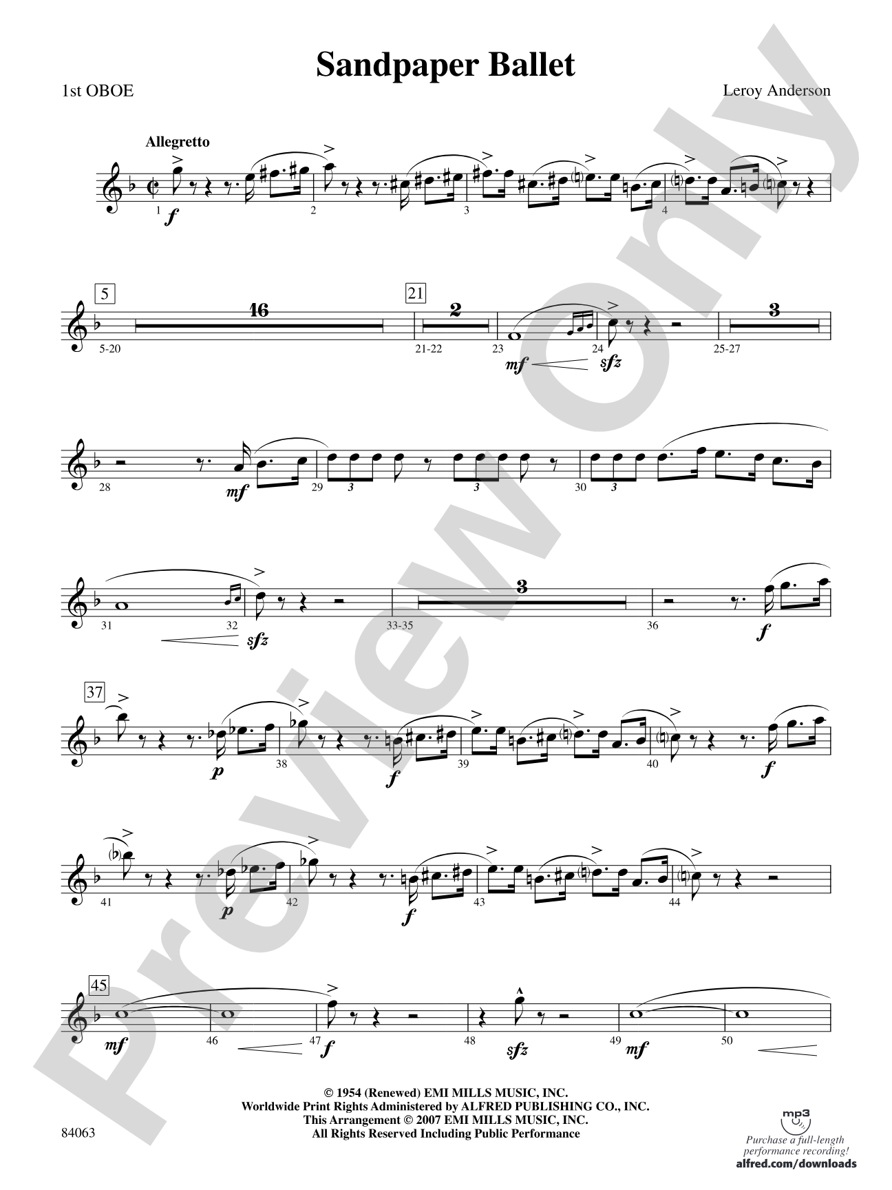 Sandpaper Ballet: Oboe