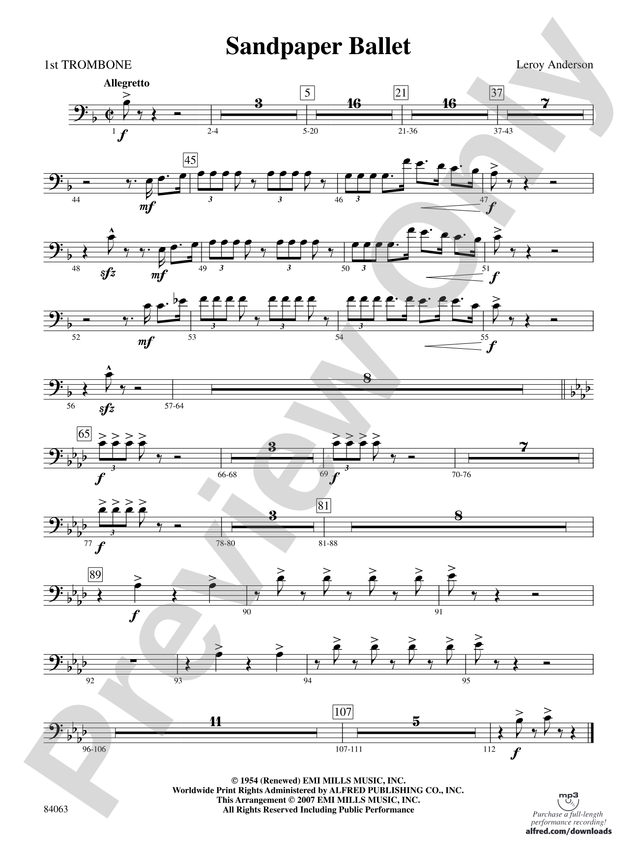 Sandpaper Ballet: 1st Trombone