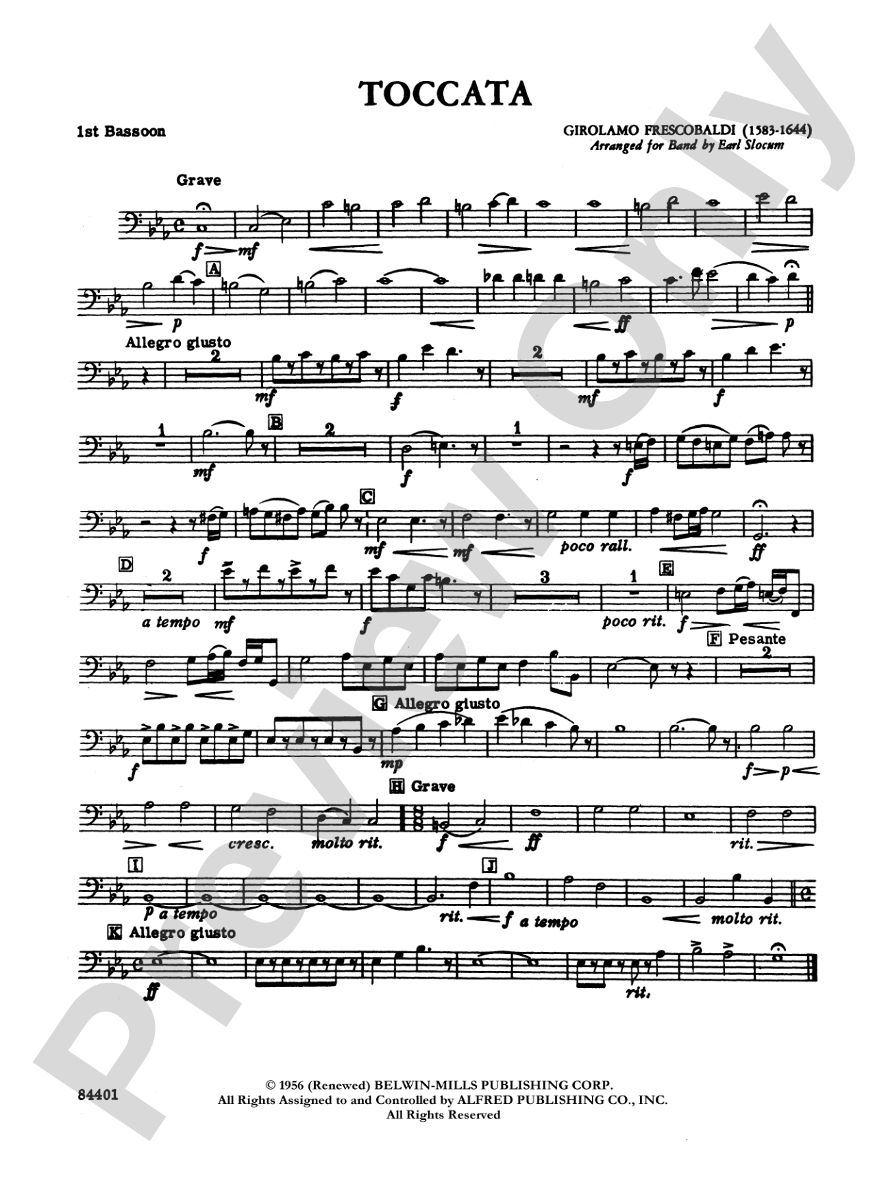 Toccata: Bassoon