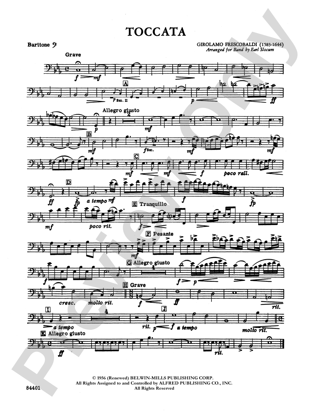 Toccata: Baritone B.C.