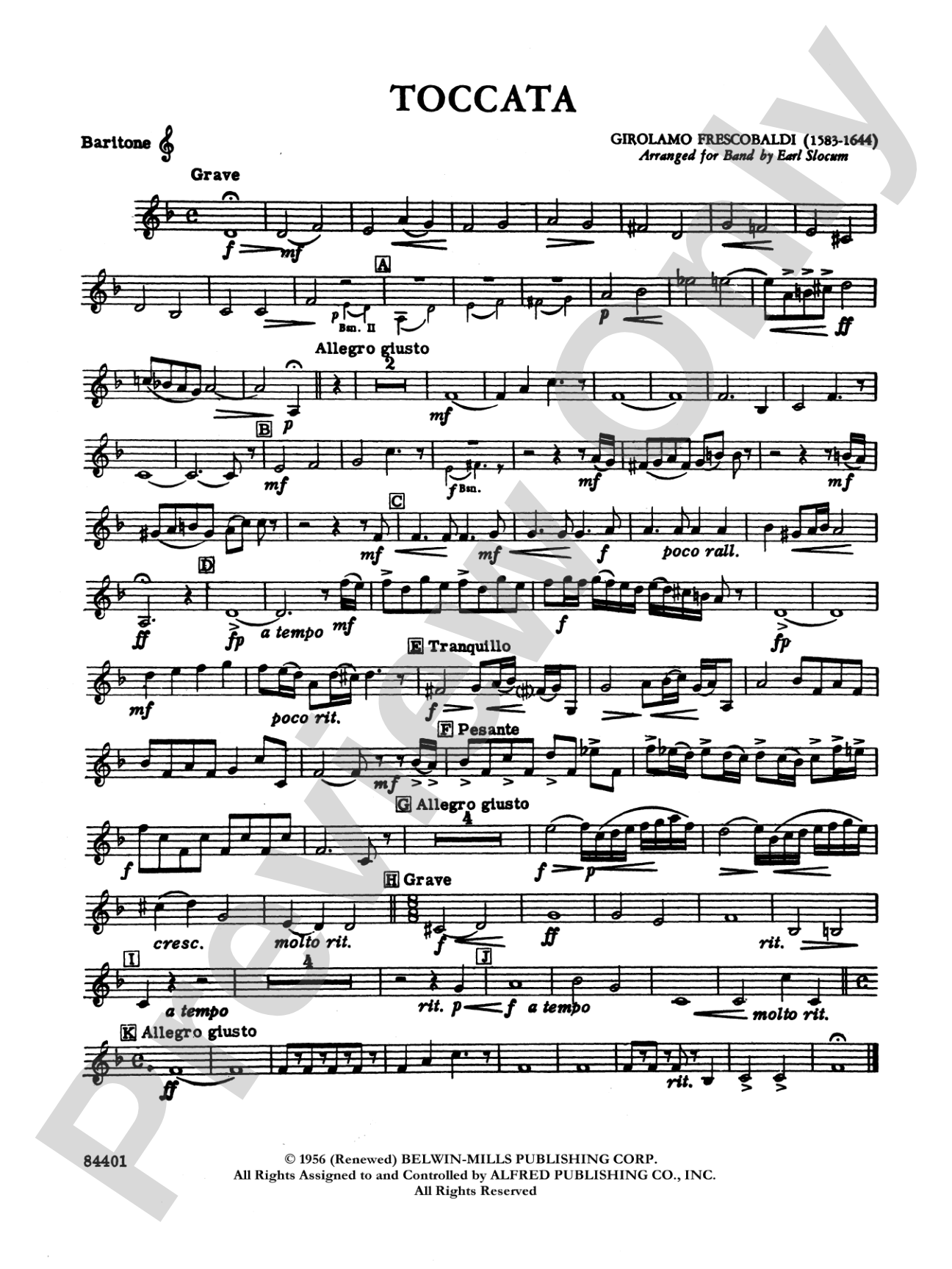 Toccata: Baritone T.C.