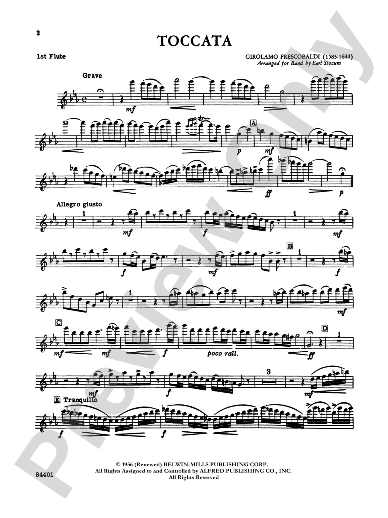 Toccata: Flute