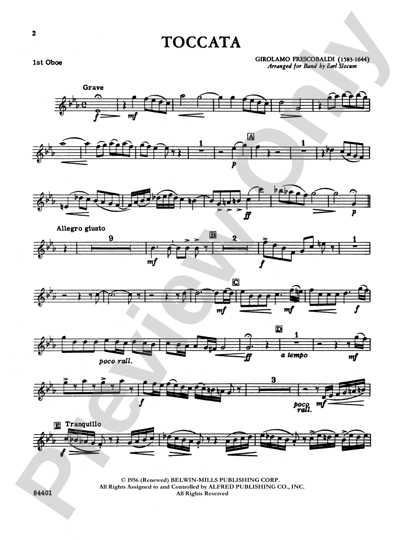 Toccata: Oboe