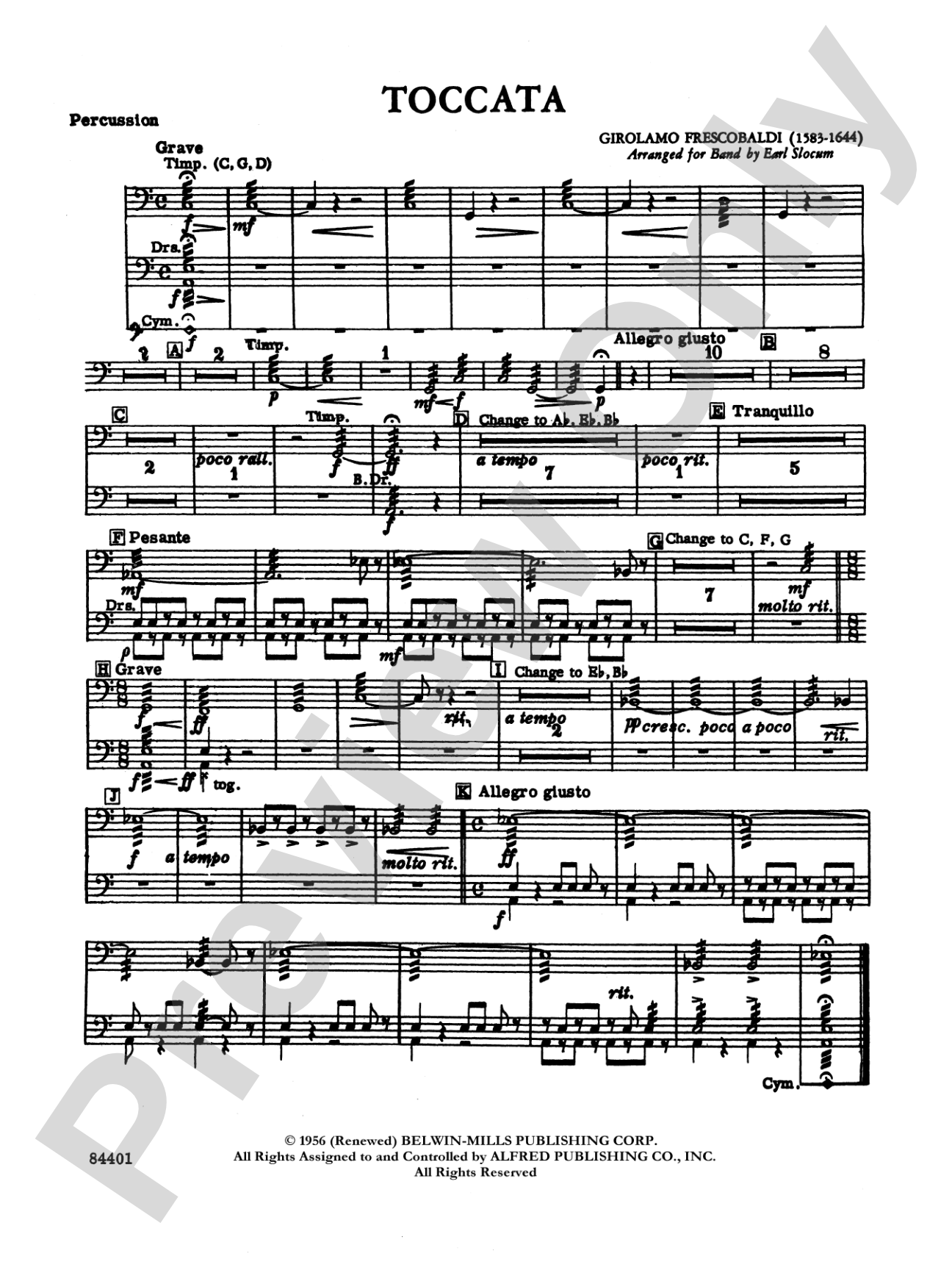 Toccata: 1st Percussion