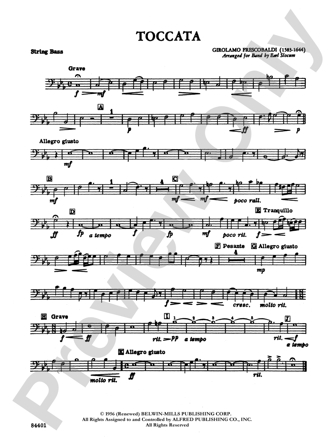 Toccata: String Bass