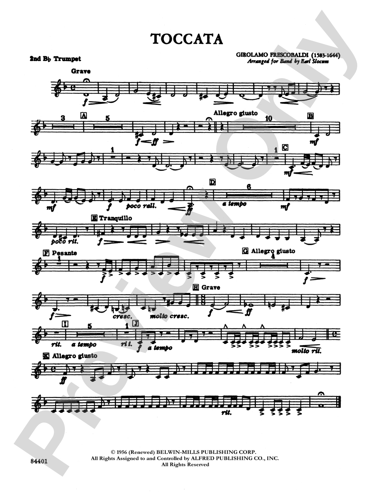 Toccata: 2nd B-flat Trumpet