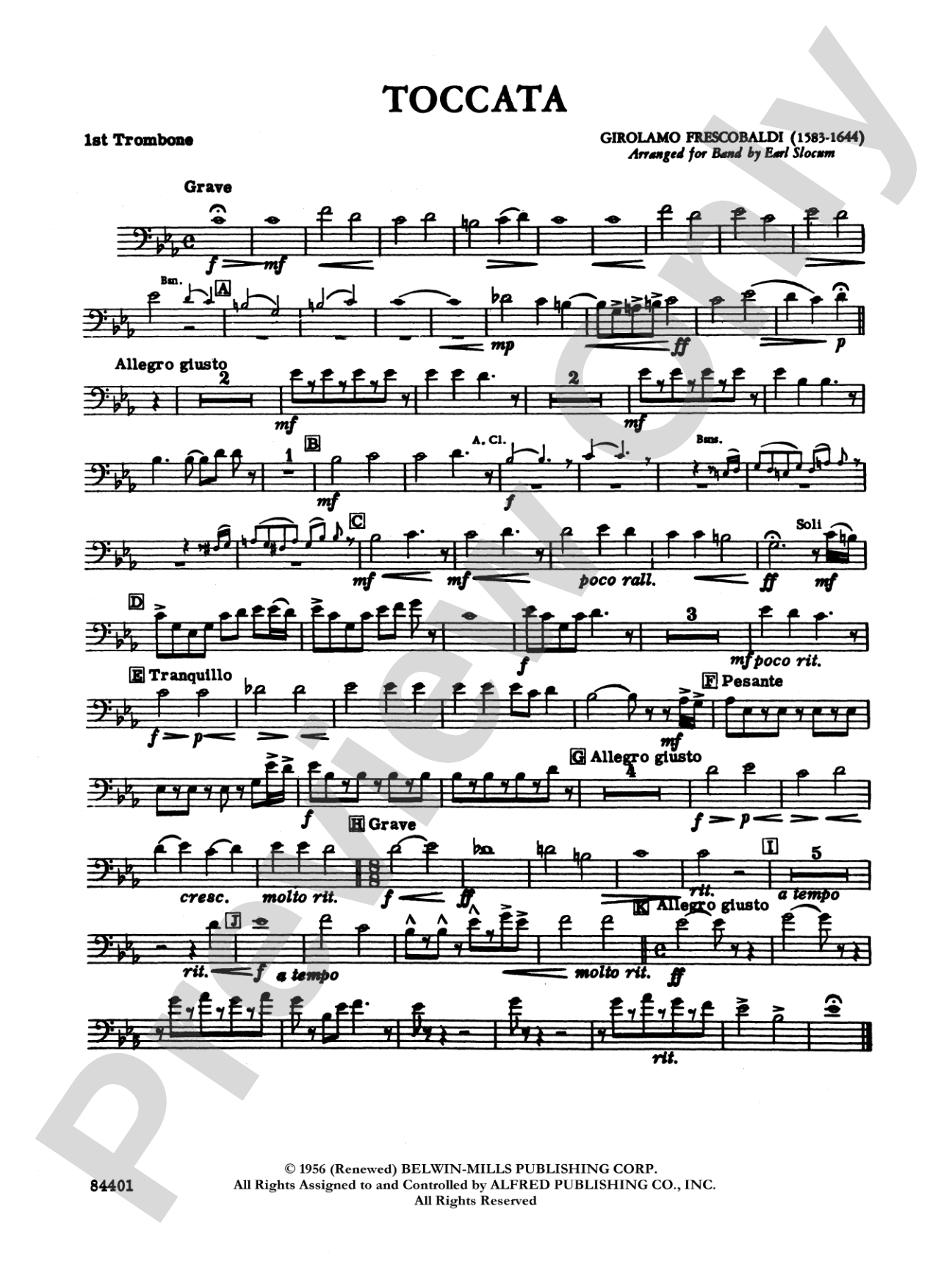 Toccata: 1st Trombone