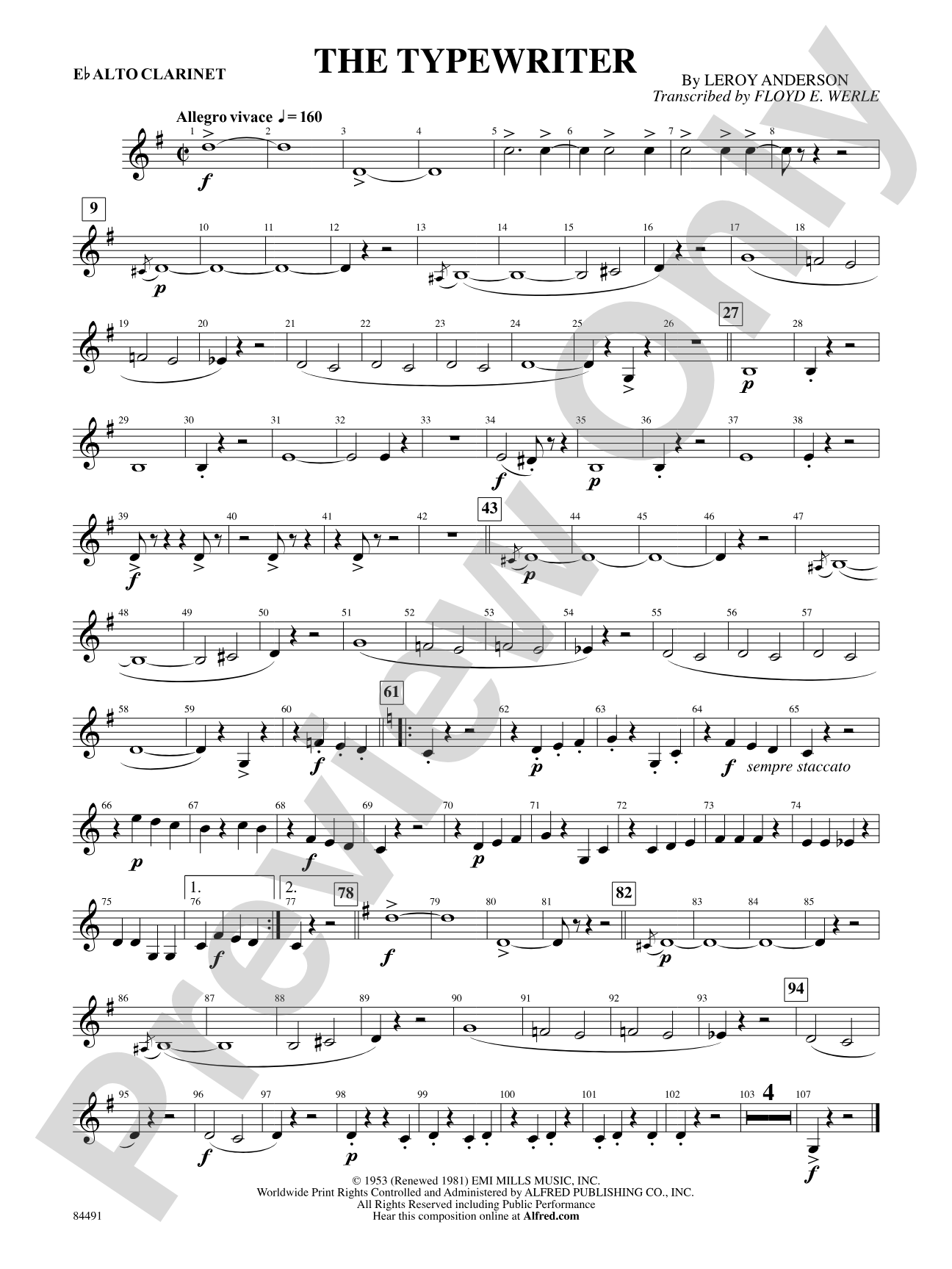 The Typewriter: E-flat Alto Clarinet